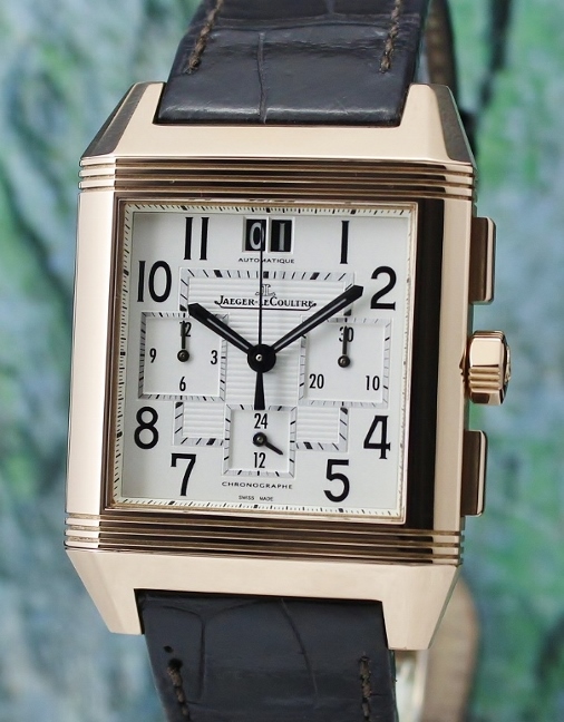 (image for) JLC 18K Rose Gold Reverso Squadra Chronograph GMT / Q7012420